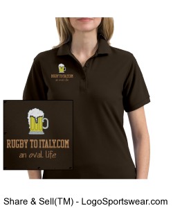 Rugby To Italy Ladies Silk Touch Sport Shirt. Design Zoom